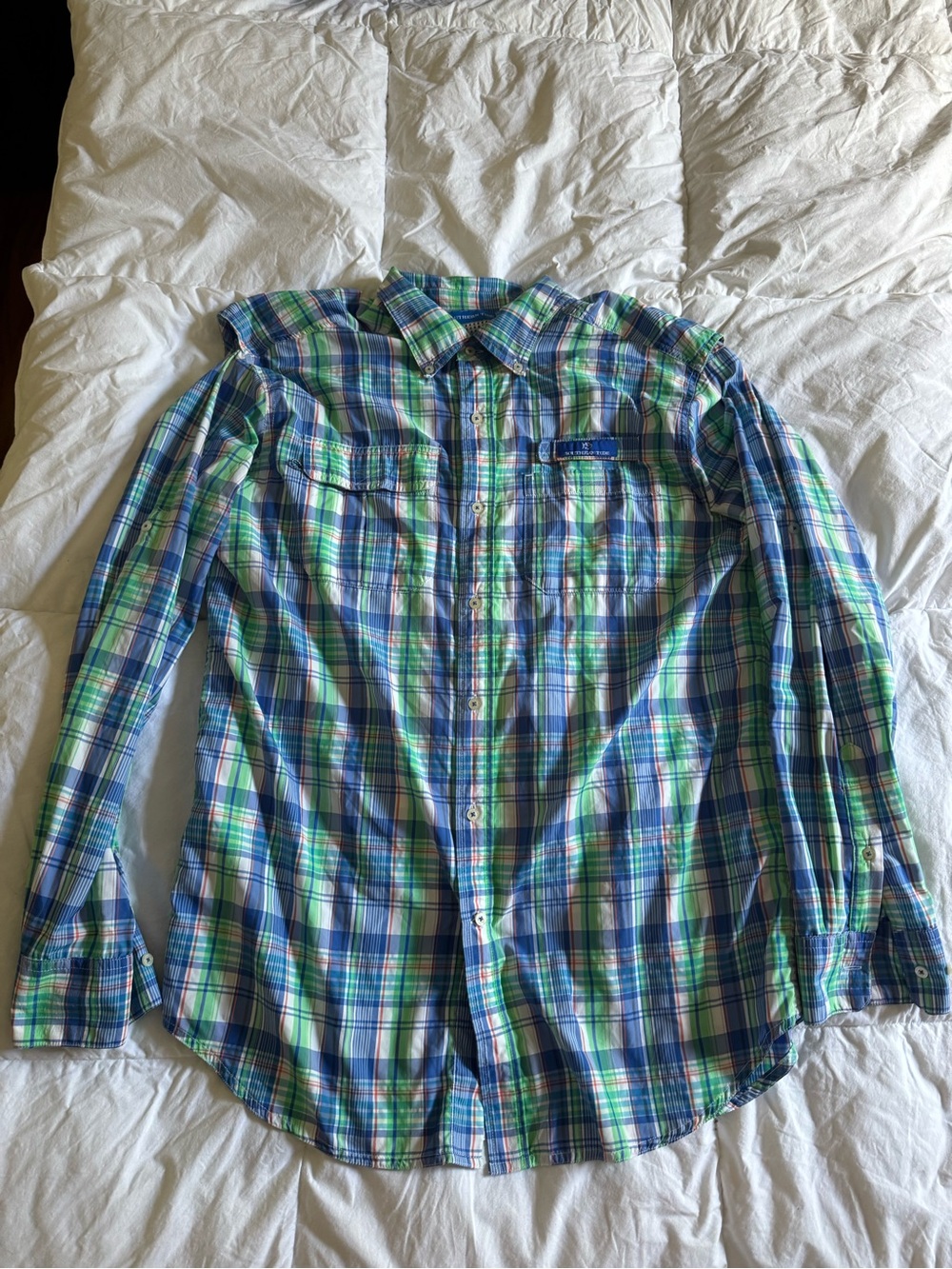 Southern tide Men's Plaid Button-Down Shirt - Blue & Green